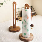 Acacia Regal Roll Stand - Stylish Kitchen Organizer with Anti-Slip Pads 1