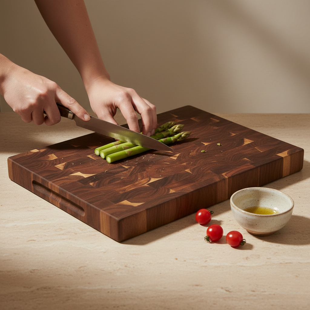 Acacia Wood Cutting Board - Durable Double-Sided Butcher Block Design 3