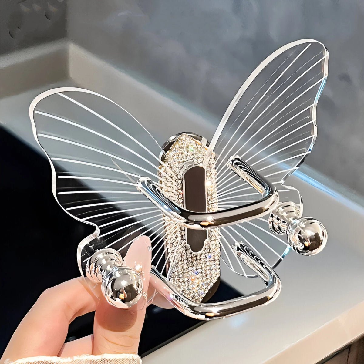 Acrylic Butterfly Wall Hook - Stylish Coat Hooks for Easy Organization 2