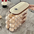 Acrylic Egg Storage Container - Stackable Refrigerator Egg Organizer 0