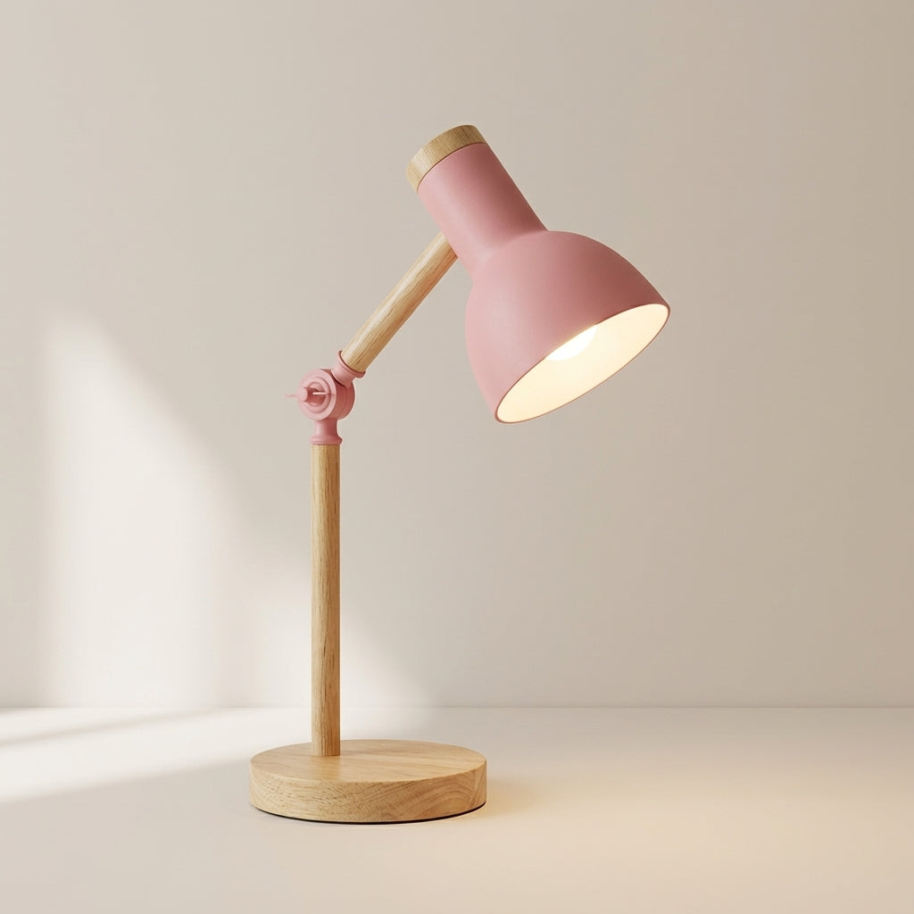 Adjustable Desk Lamp, Iron Body, Plug-In Power, Directional Shade 1