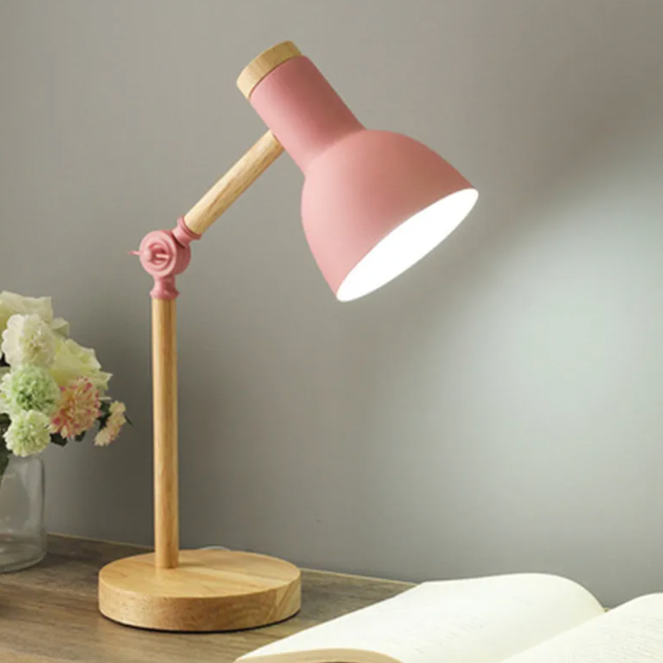 Adjustable Desk Lamp, Iron Body, Plug-In Power, Directional Shade 2