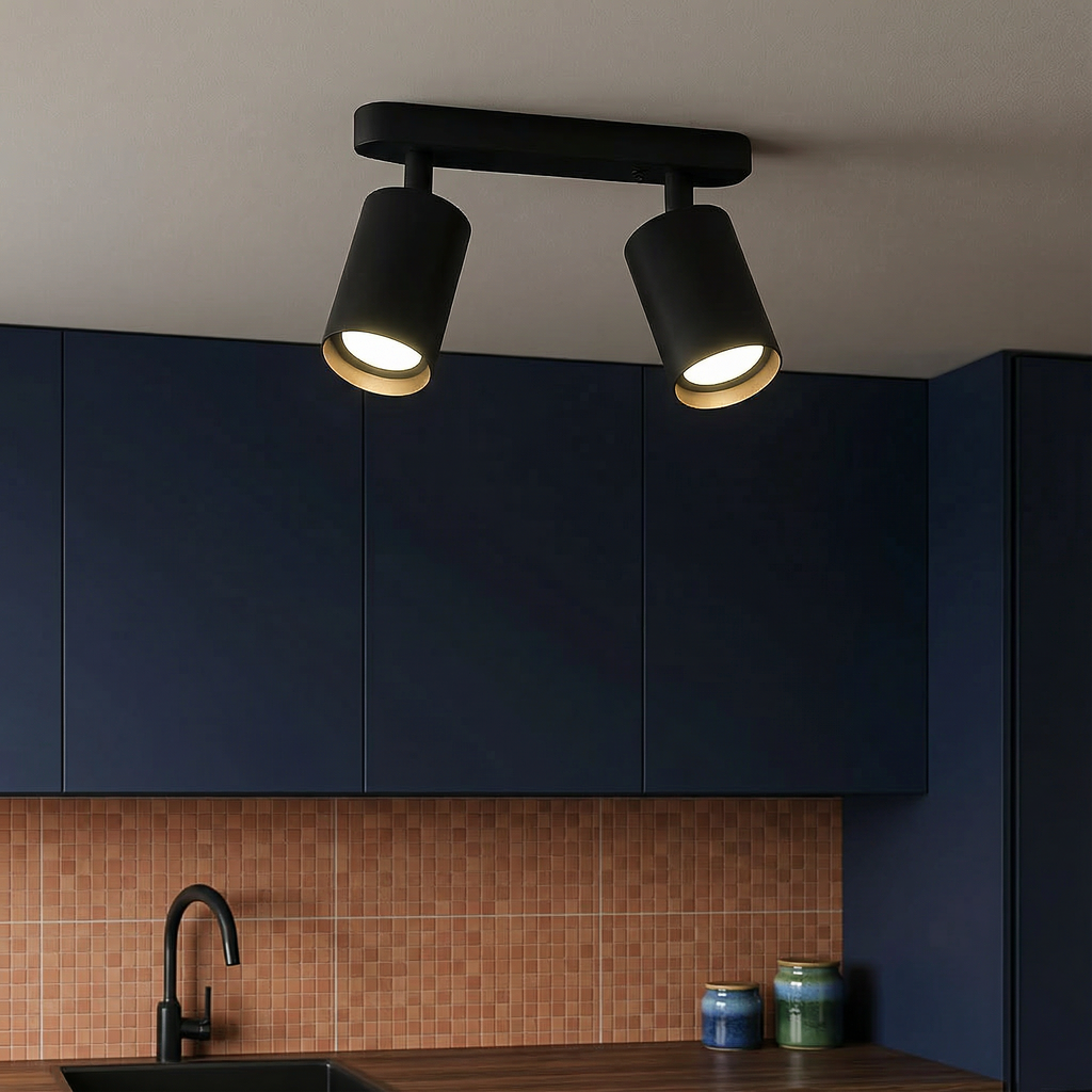 Adjustable Dual-Head Ceiling Spotlight - Modern LED Lighting for Kitchens 1