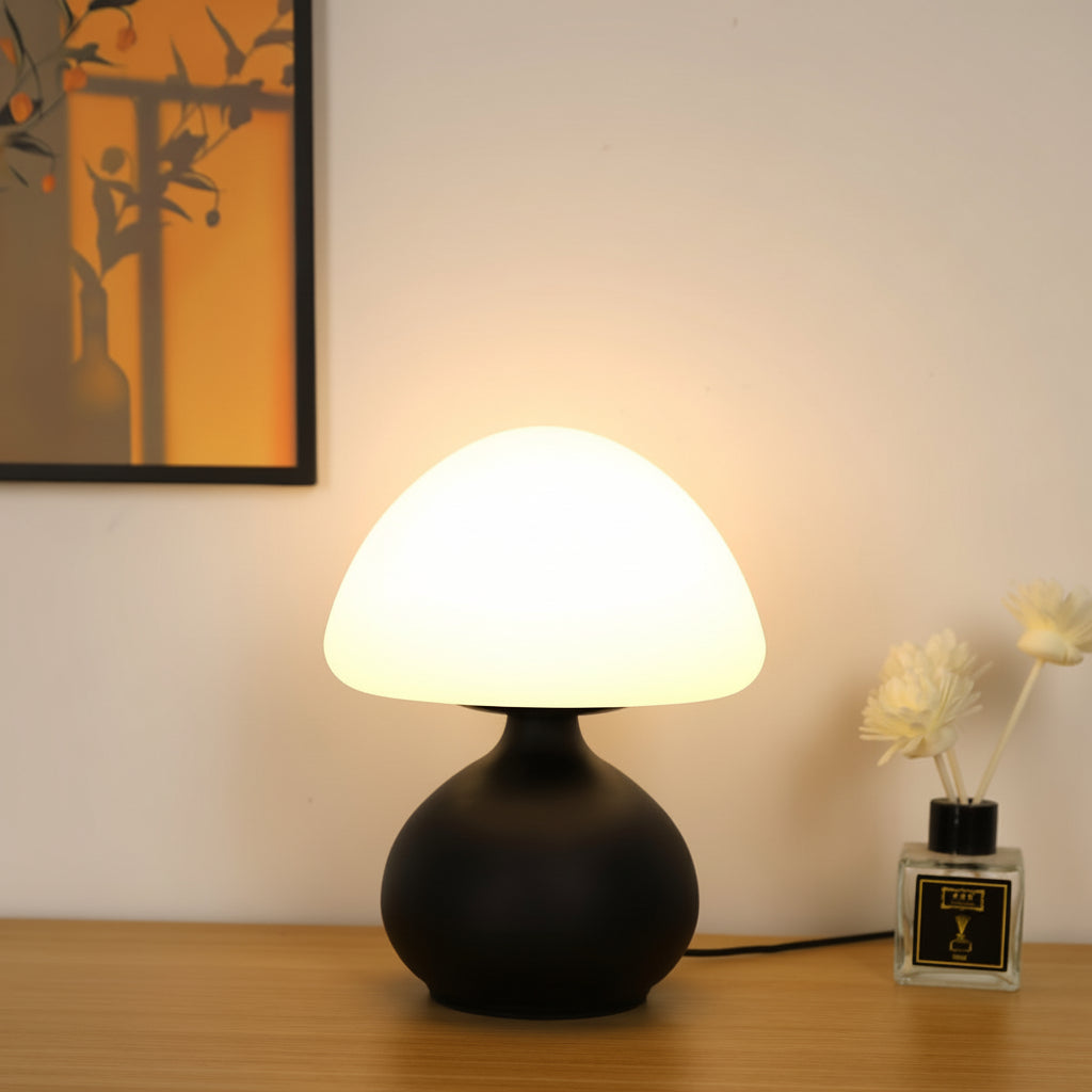 Adjustable LED Mushroom Table Lamp with Three-Color Lighting – Modern Bedside and Living Room Lamp for Eye Protection 0