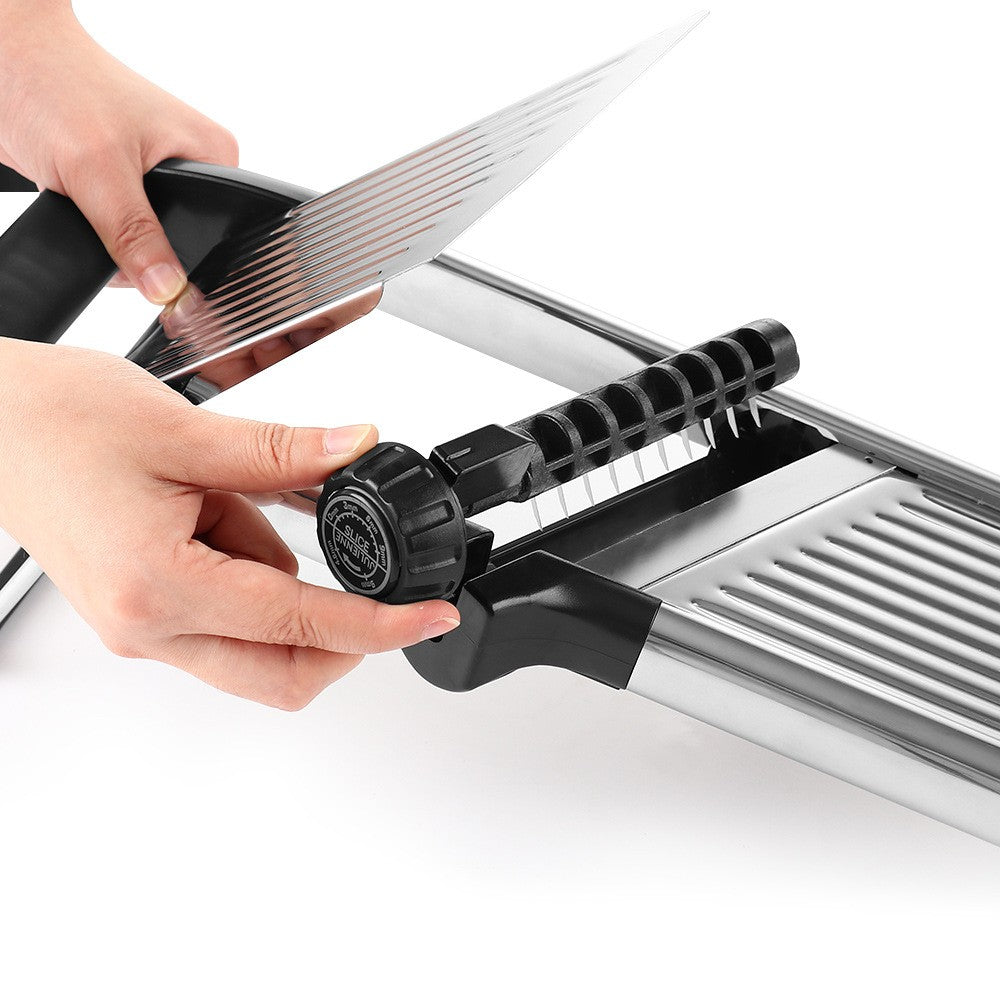 Adjustable Stainless Steel Mandoline Slicer with Safety Guard and Cut-Resistant Gloves – Best Veggie Slicer for Precision Cutting 6