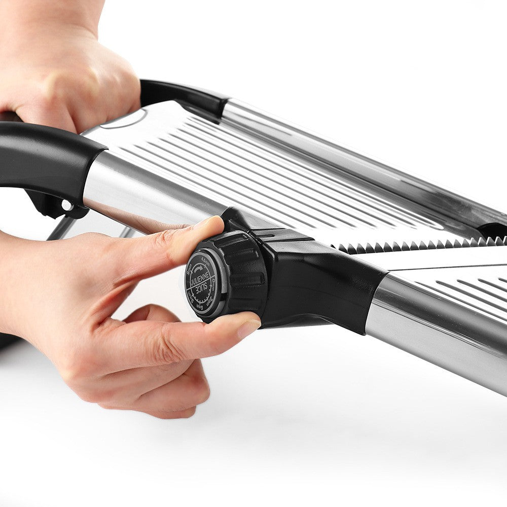 Adjustable Stainless Steel Mandoline Slicer with Safety Guard and Cut-Resistant Gloves – Best Veggie Slicer for Precision Cutting 7