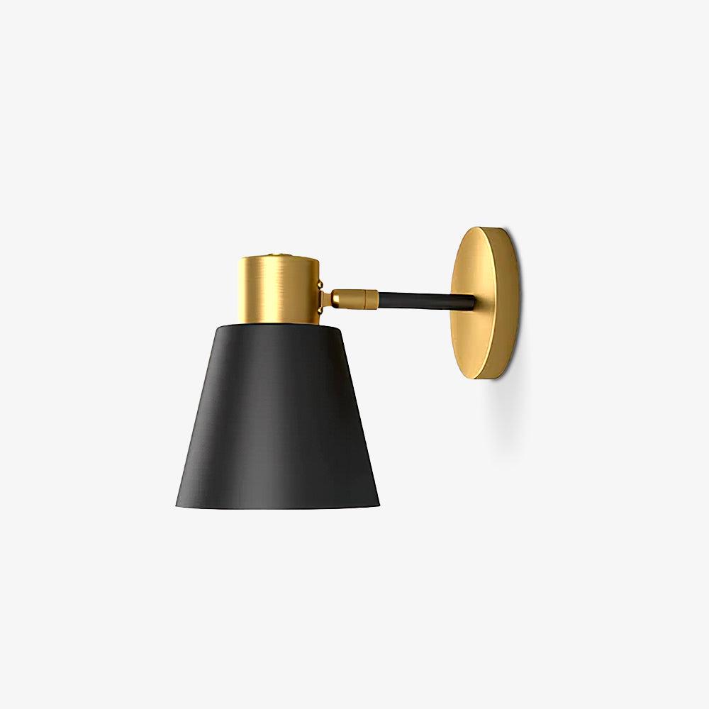 Adjustable Wall Lamp with Cone Shade - Black and Gold Wall Sconce Lighting for Reading and Ambient Use 1