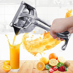 Aluminum Citrus Juicer with Ergonomic Grip for Effortless Lemon and Orange Juice Extraction - Durable Silver Citrus Press 1