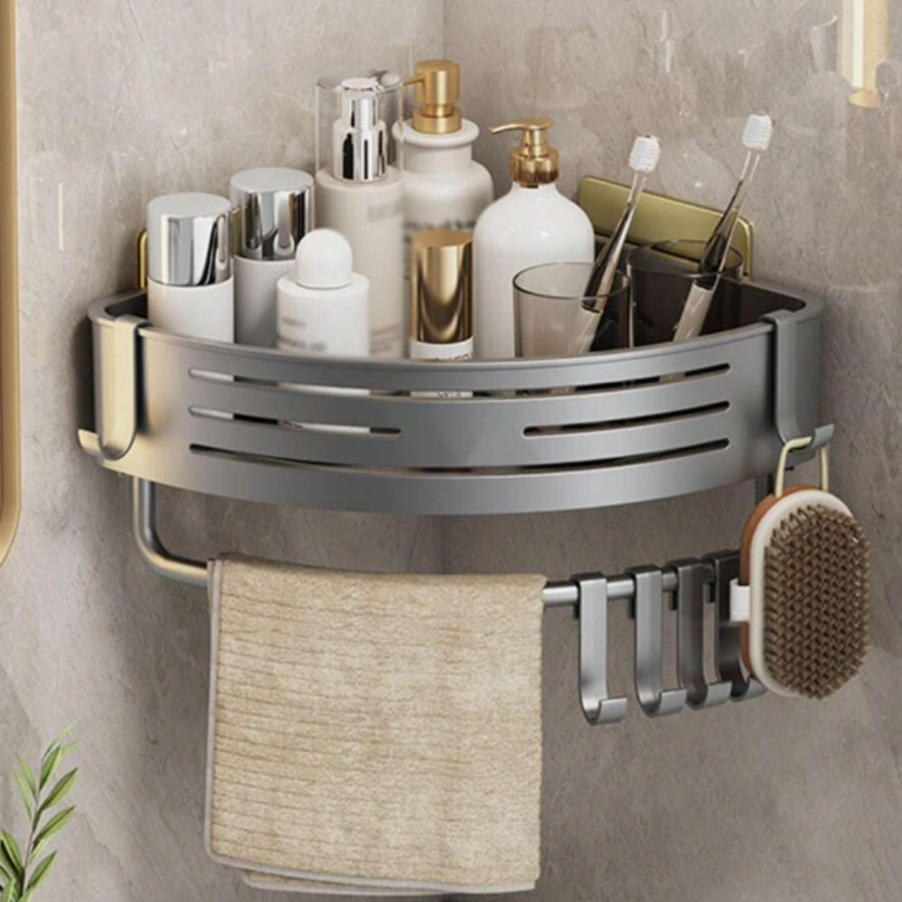 Aluminum Corner Shower Caddy - Rust-Resistant Bathroom Organizer 0