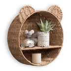 Animal-Shaped Wall Shelf - Lightweight Natural Rattan Decor & Storage 0