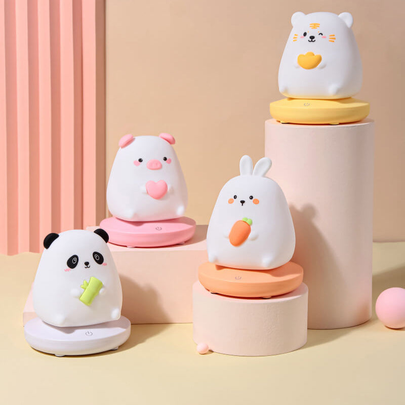 Animal LED Night Light - Soft Silicone Design for Kids' Rooms 1
