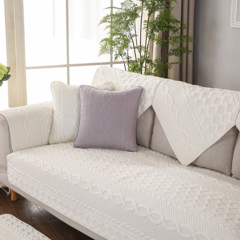 Anti-Slip Sectional Couch Cover - Durable Velvet Plush Protection 12