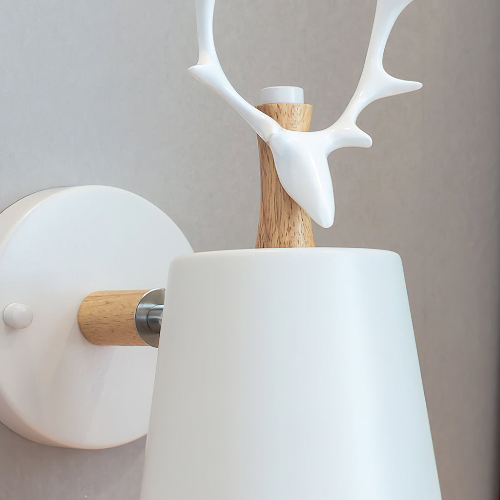 Antler Wall Sconce - Nature-Inspired Lighting with Wood Accents 8