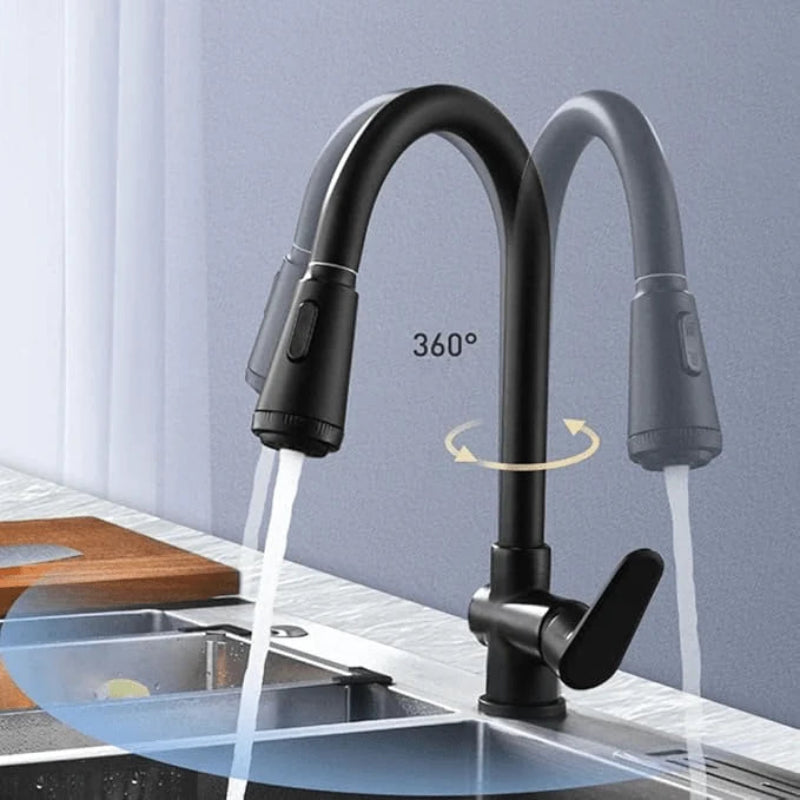 AquaReach Touch Kitchen Faucet - Pull-Out Spray Head, Durable Stainless Steel 2