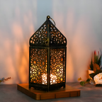 Arabesque Metal Lantern - Elegant Garden Lighting with Intricate Patterns 4