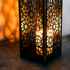 Arabesque Metal Lantern - Elegant Garden Lighting with Intricate Patterns 5