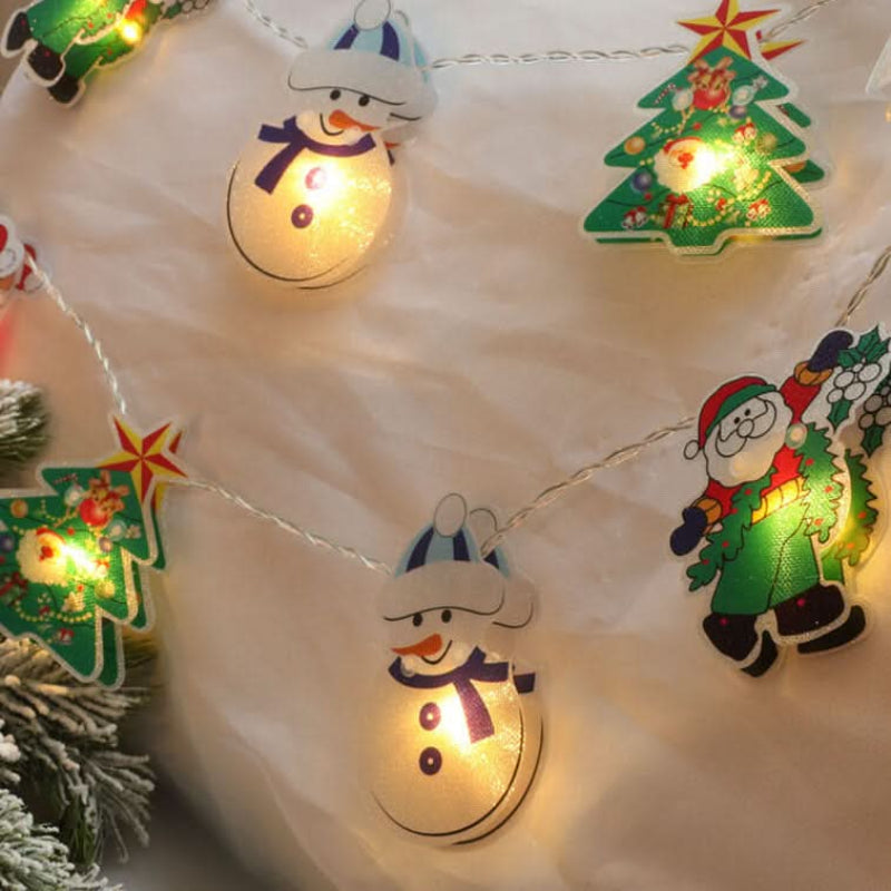 Art Deco LED Christmas Table Lights - Battery-Powered Warm Glow String Lights for Holiday Decoration 5