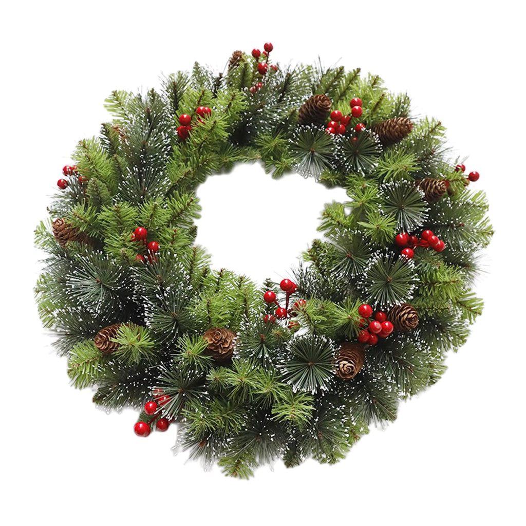 Artificial Christmas Wreath Winter Door Garland for Home Decor