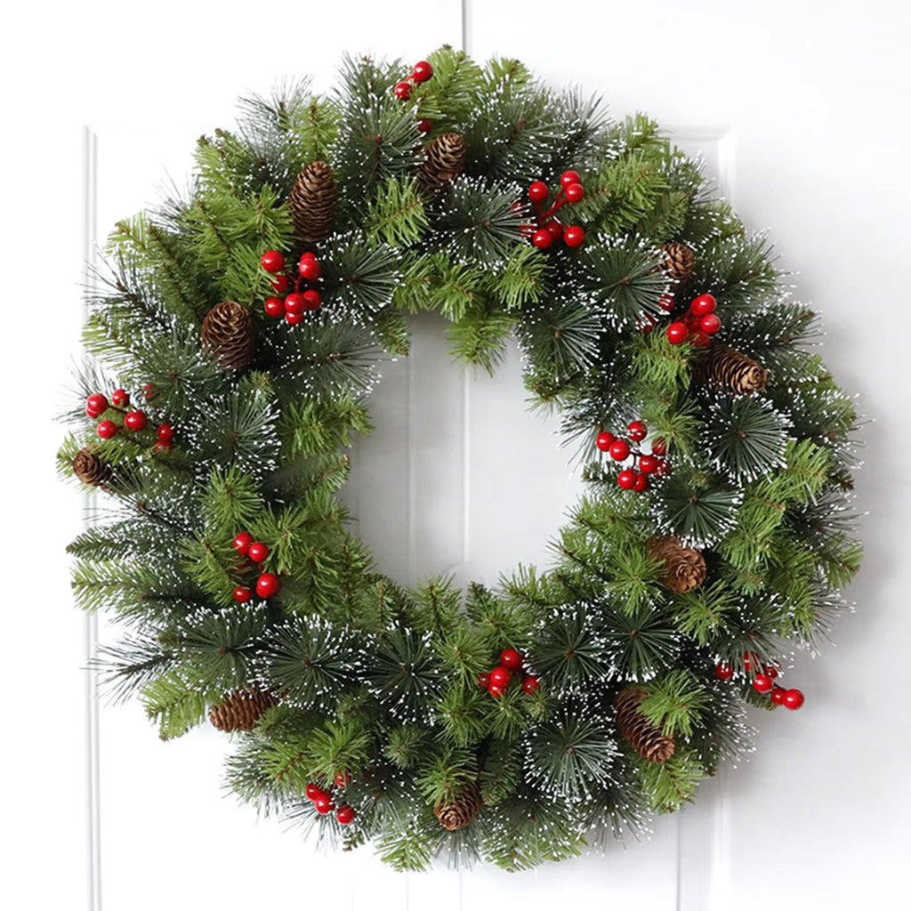 Artificial Christmas Wreath Winter Door Garland for Home Decor 3