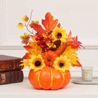 Artificial Pumpkin Sunflower Ornament Synthetic Floral Autumn Decoration 2