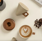 Artisan Espresso Cup Set - Elegant Ceramic & Wood Design for Coffee Lovers 7