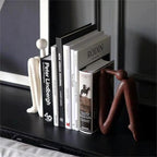 Artistic Metal Bookend - Modern Decorative Support for Organized Shelving 2