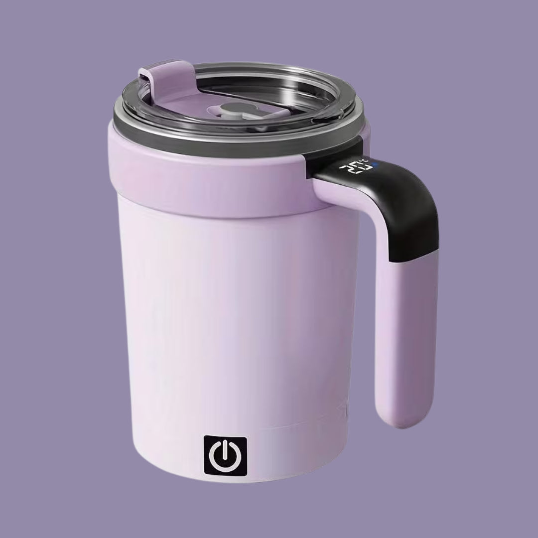 Automatic Mixing Mug with Temperature Control – Insulated Self-Stirring Cup, USB Rechargeable, 380ml, BPA-Free, Leak-Proof Design 1