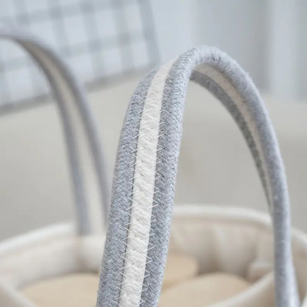 Baby Caddy Organizer - Stylish Lace Trim, Portable Storage for Essentials 5