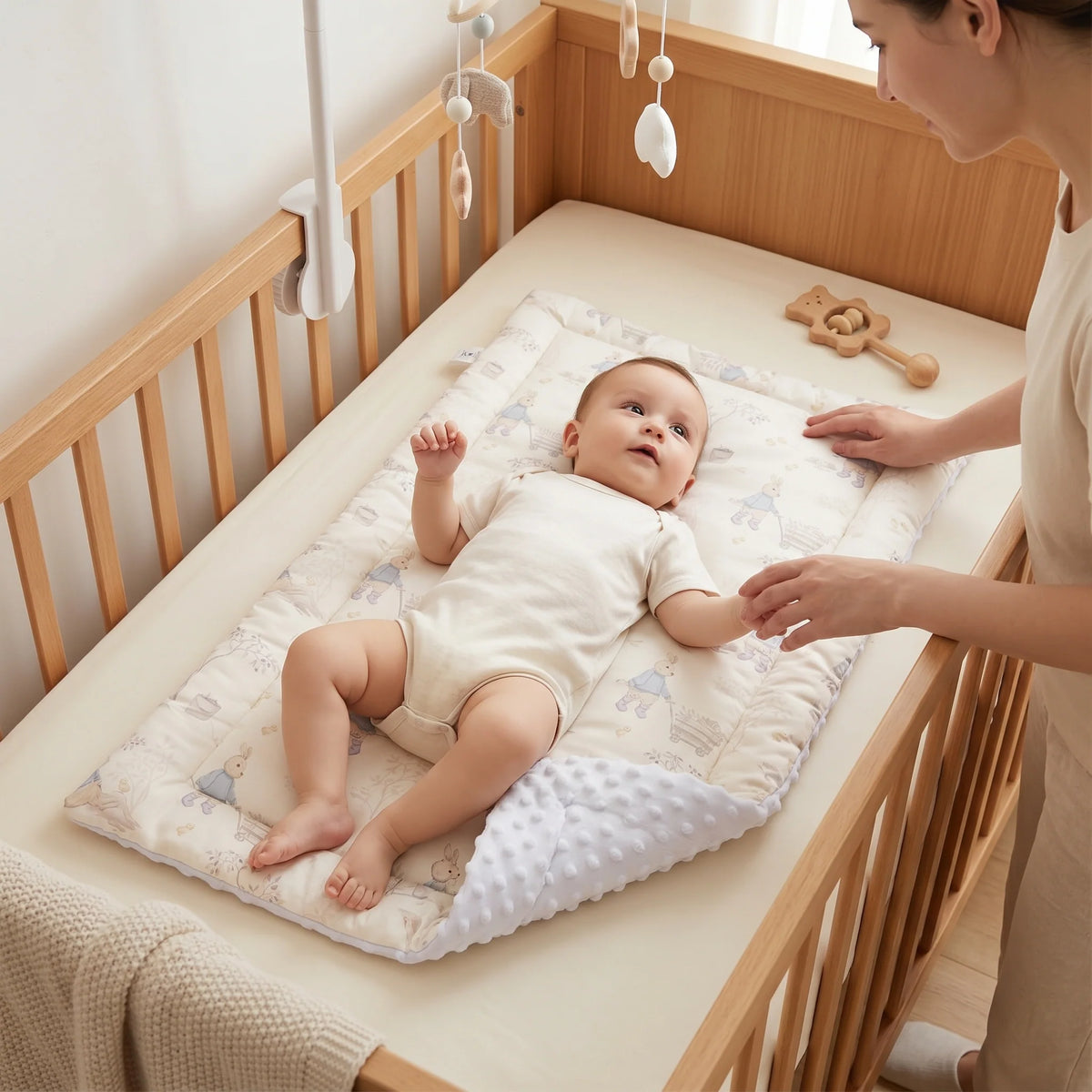 Baby Changing Mat - Soft Linen Portable Diaper Changing Pad 10