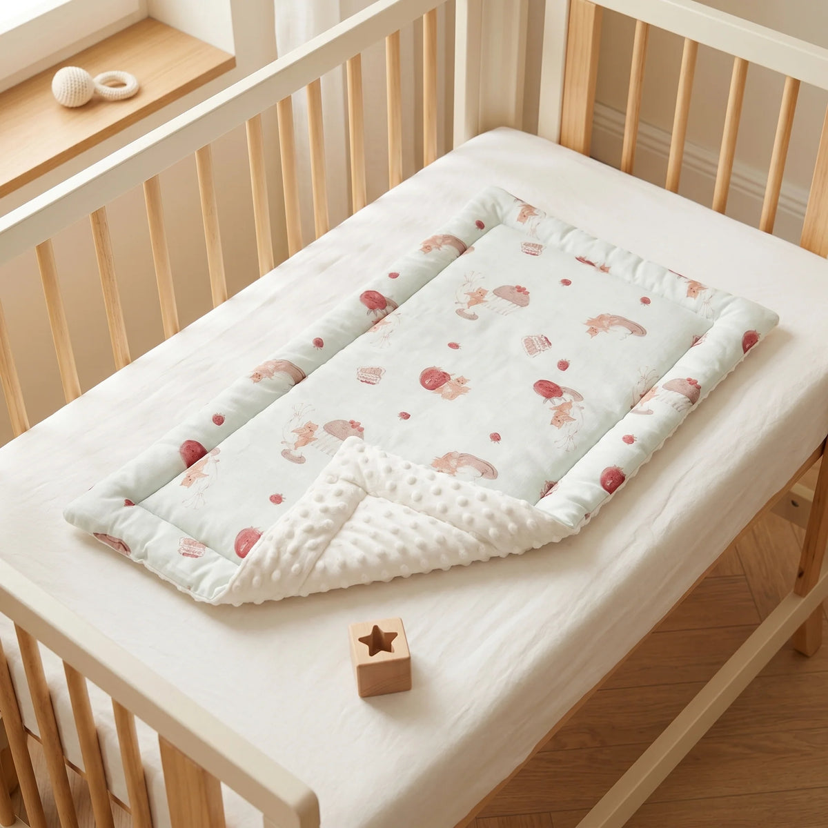 Baby Changing Mat - Soft Linen Portable Diaper Changing Pad 2