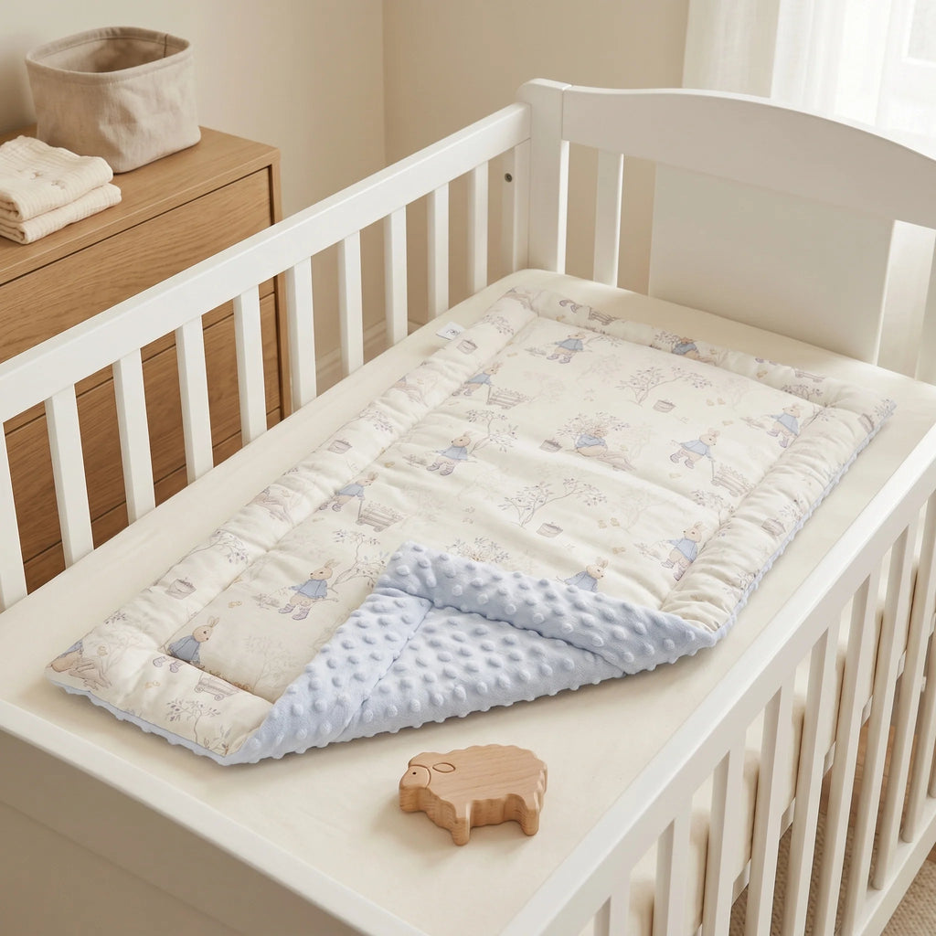 Baby Changing Mat - Soft Linen Portable Diaper Changing Pad 4
