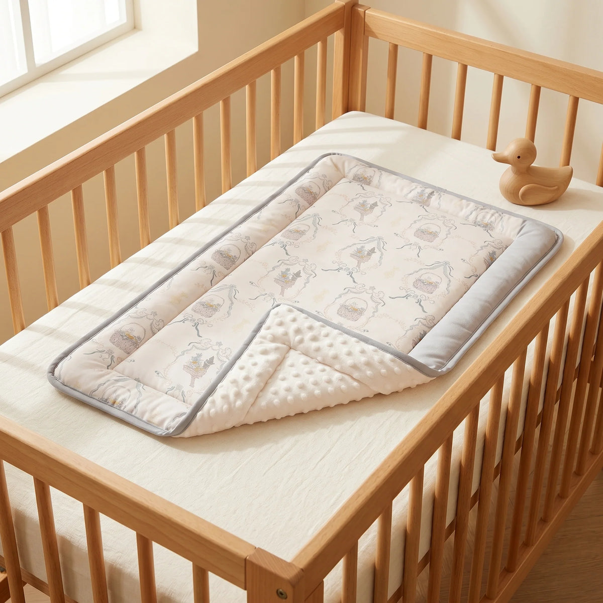 Baby Changing Mat - Soft Linen Portable Diaper Changing Pad 5