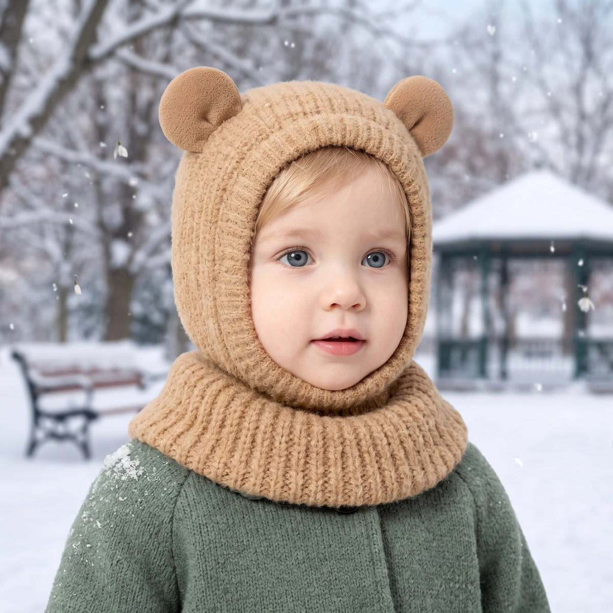 Baby Hat and Scarf Set - Soft Warmth for Newborn Comfort 1