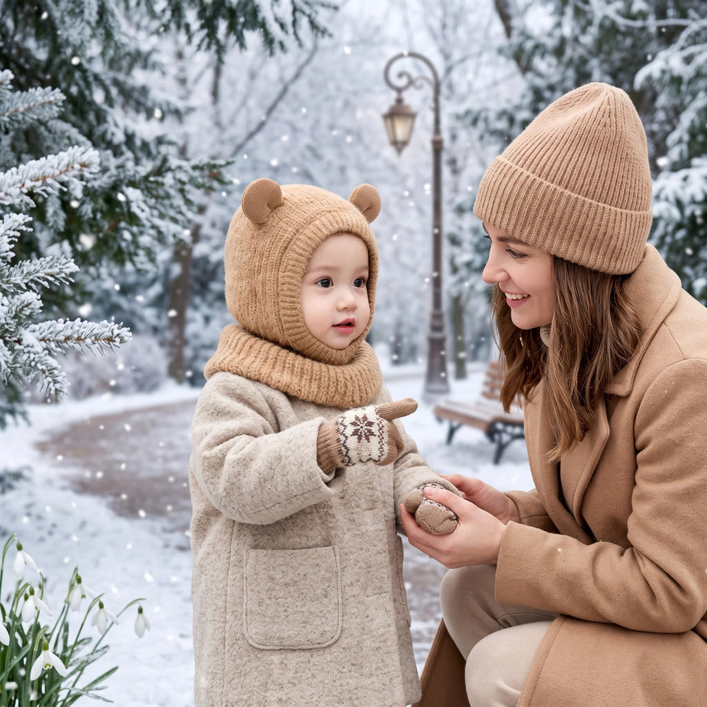 Baby Hat and Scarf Set - Soft Warmth for Newborn Comfort 3