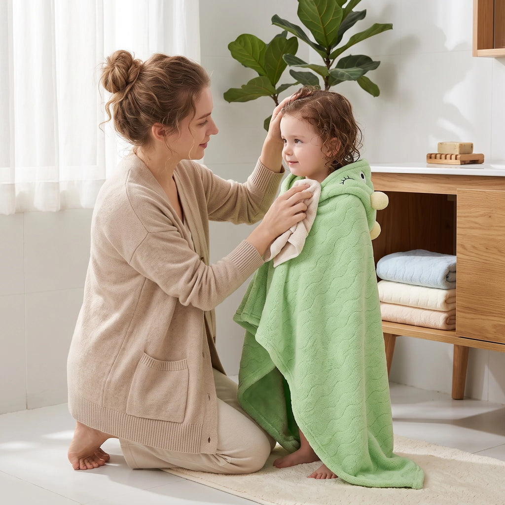 Baby Hooded Bathrobe - Soft, Absorbent & Cozy for Infants & Toddlers 7