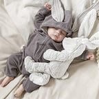 Baby Hooded Bunny Onesie - Soft Cotton, Cozy Fit for Warmth 0