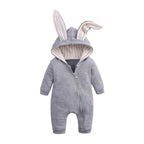 Baby Hooded Bunny Onesie - Soft Cotton, Cozy Fit for Warmth 1