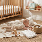 Baby Pillow - Soft Cotton Plaid Design for Gentle Head Support 1