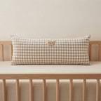 Baby Pillow Cotton Plaid Design for Gentle Head Support