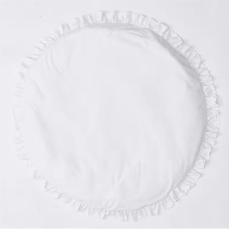 Baby Play Mat with Round Design and Ruffled Edge and Padded Construction 7
