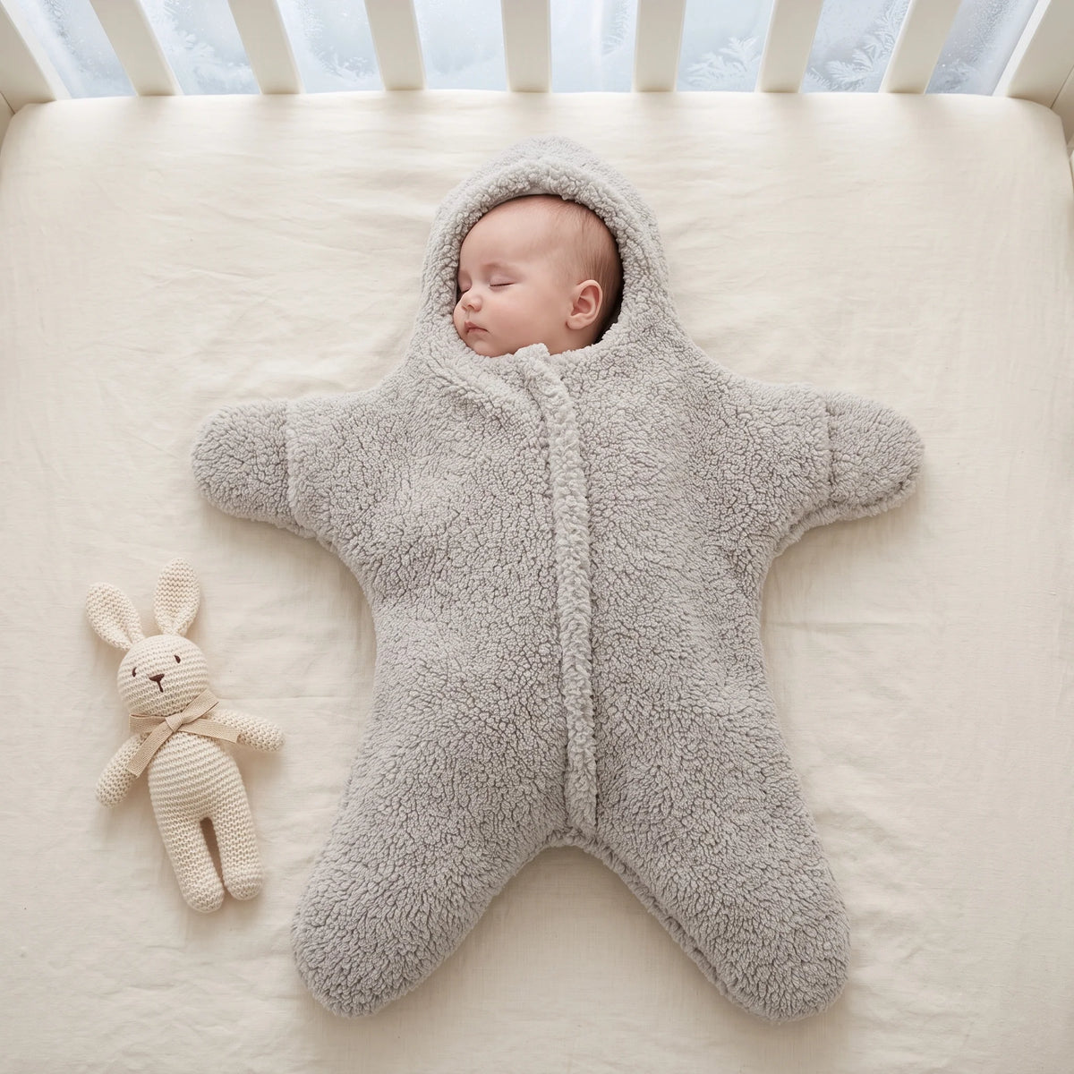 Baby Sleeping Sack - Cozy Starfish Design for Secure Sleep Comfort 1
