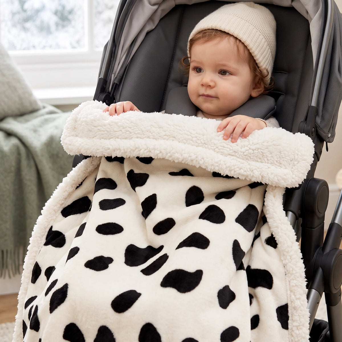Baby Stroller Blanket - Soft Flannel for Cozy Warmth & Comfort 6