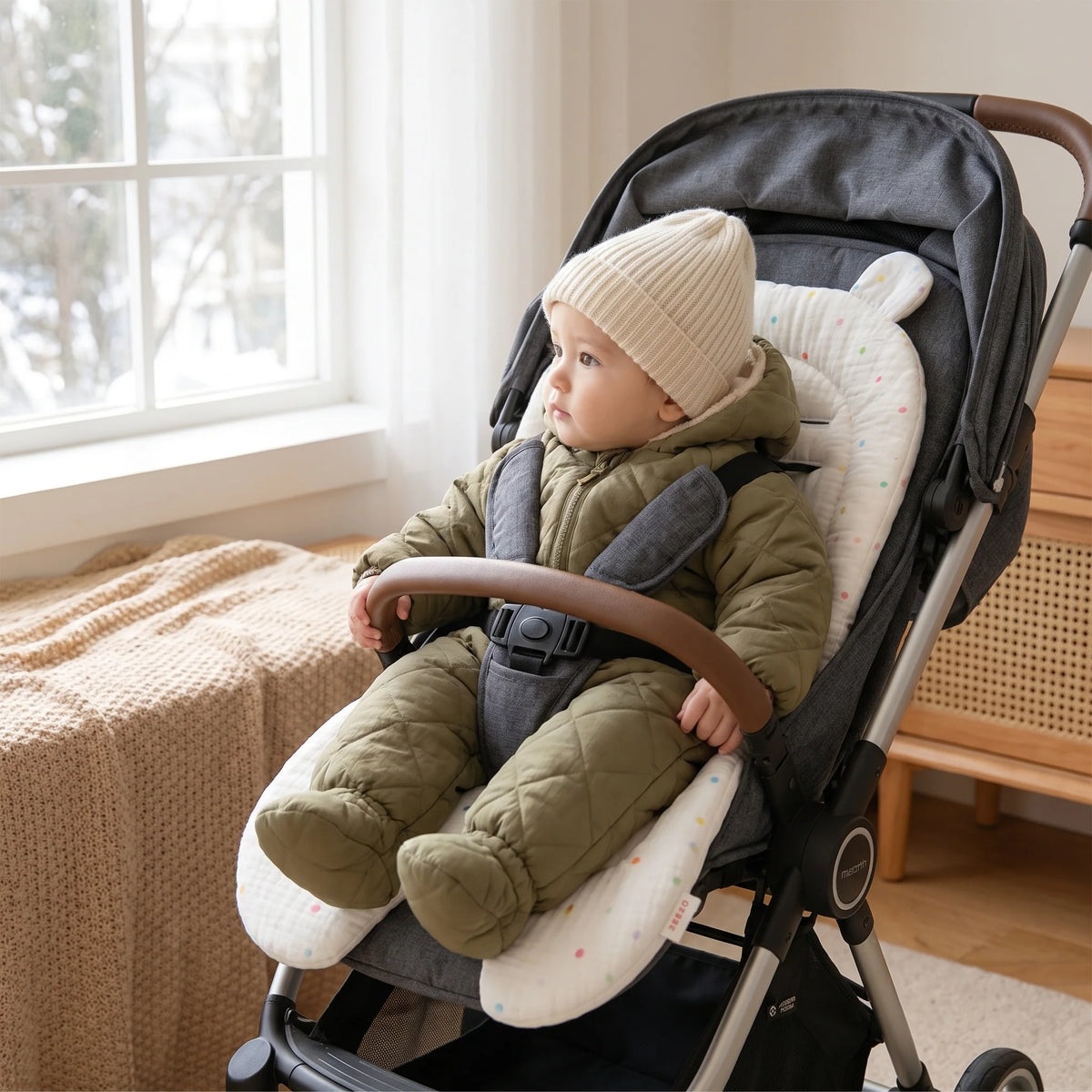 Baby Stroller Cushion - Soft Support for Infants, Universal Fit 6