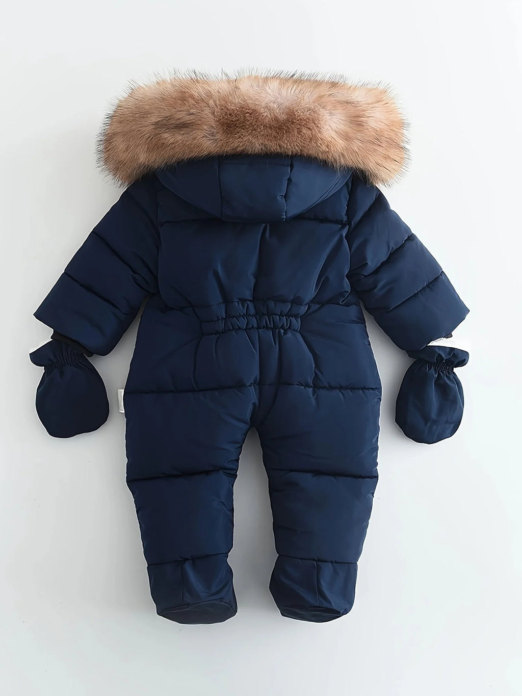 Baby Winter Suit - Warm Padded, Faux Fur Hood 07