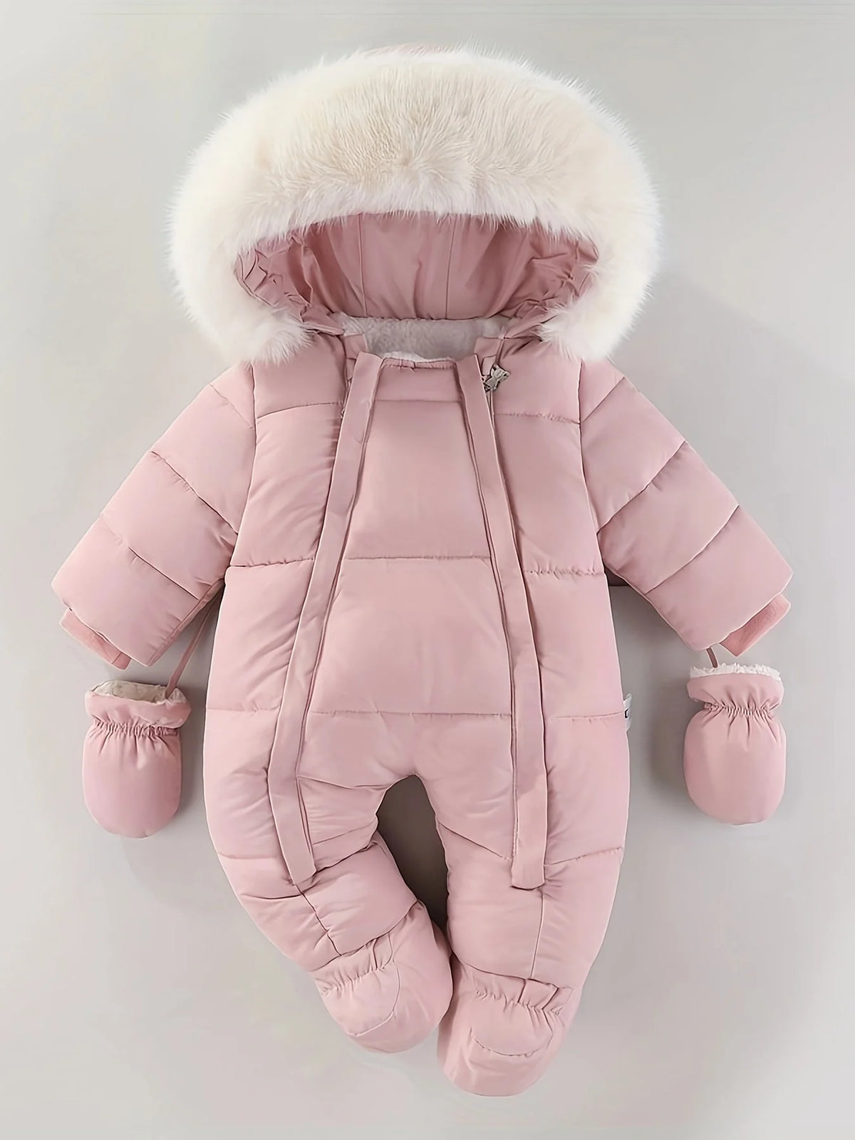 Baby Winter Suit - Warm Padded, Faux Fur Hood