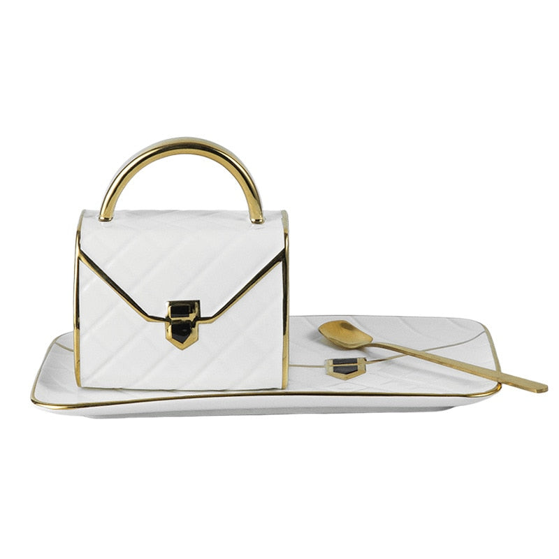 Bag Shaped Cup and Plate Set - Stylish Design for Elegant Dining 6