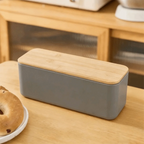 Bamboo Lid Bread Box - Stylish Bread Storage for Freshness & Organization 4
