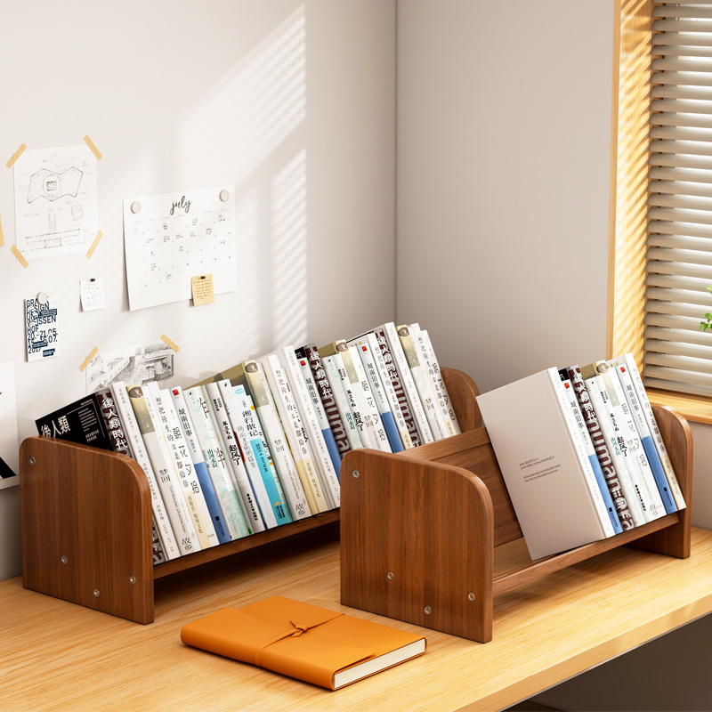 Bamboo MDF Bookshelf - Compact 1-Tier Storage for Study Essentials 1