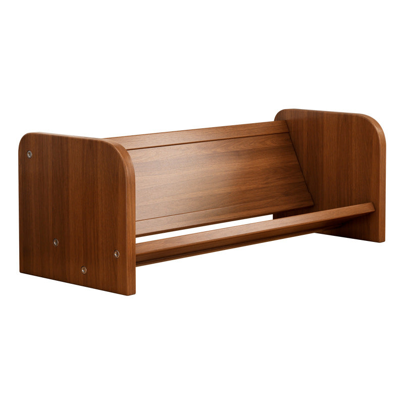 Bamboo MDF Bookshelf - Compact 1-Tier Storage for Study Essentials 8