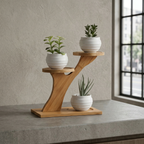 Bamboo Plant Stand - Eco-Friendly Indoor Multi-Tier Display Solution 0
